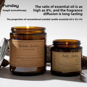 Meilleure vente crème brune cire de soja <span class=keywords><strong>bougie</strong></span> d'aromathérapie parfum huile essentielle cadeau haut de gamme pour les kits de <span class=keywords><strong>fabrication</strong></span> de bougies à faire soi-même - Product Image 2