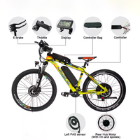 Kit de conversion de vélo électrique à roue arrière avec moteur sans engrenage sans balais 1500W 2000W 3000W, écran LCD, batterie au lithium pour vélos électriques de 20 à 29 pouces