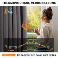 ARODDY Rideaux occultants thermiques en polyester de qualité supérieure, multi-patents, 62"L*42"W, pour studio et maison