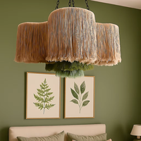 Lustre suspendu de style plage, luminaire de plafond, décorations murales en macramé, designs artistiques, décoration intérieure, abat-jour, cadeau