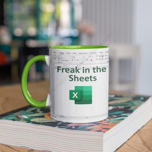 Vente en gros de tasses à café DD1053 'Freak in the Sheets Spreadsheet' pour comptable geek, idéales comme cadeau - Product Image 3