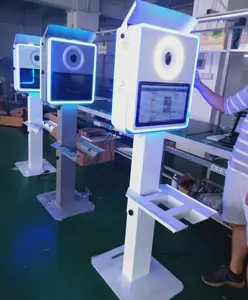 中国2023 18.5英寸照相亭内置60w闪光灯照相亭，带有hiti或dnp打印机支架