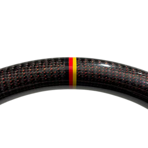 Volant en cuir et fibre de carbone <span class=keywords><strong>rouge</strong></span> véritable personnalisé pour VW MK7 <span class=keywords><strong>GOLF</strong></span> GTI GTS <span class=keywords><strong>R</strong></span>-<span class=keywords><strong>LINE</strong></span> POLO GTD GTE TSI CC Passat Jetta Golf7 7.5 <span class=keywords><strong>R</strong></span> - Product Image 3