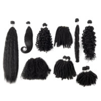 ANNA Lot de Cheveux Bouclés Semi-Naturels Pixie Super Double Drawn, Mélange Doux, Paquets de Cheveux Bouclés Semi-Naturels en Gros