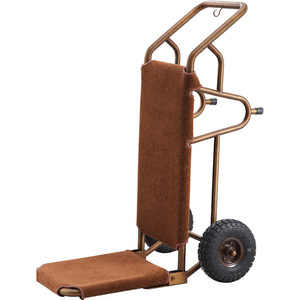 Chariot à bagages pliable à quatre roues en velours rouge Yuman Hotel pour le transport de passagers - Product Image 2