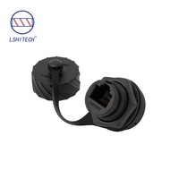 Connecteur Ethernet industriel étanche IP68 RJ45 LSHITECH Cat5e/Cat6 plaqué or 8P8C, prise modulaire en nylon pour communication de données