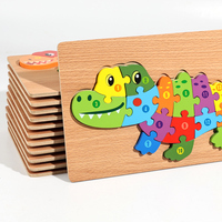 Rompecabezas de Animales de Madera, Juguetes Educativos para Preescolar, Rompecabezas Personalizados para Niños