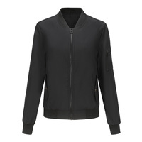 Personnalisé col montant à manches longues fermeture éclair complète crop varsity veste 2023 haute qualité femmes Bomber veste