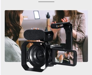 กล้องวิดีโอมืออาชีพ60fps กล้องดิจิตอล4K <span class=keywords><strong>18X</strong></span> 5600MP การมองเห็นตอนกลางคืนแบบอินฟราเรดสำหรับการถ่ายทอดสดการถ่ายภาพวิดีโอ Vlog - Product Image 6