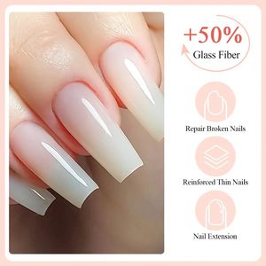 Extension de Fiber Clear Gel Nail Repair Primer Top Model LED Renforceur longue durée Fibres fortes pour bricolage pour les ongles minces cassés - Product Image 3