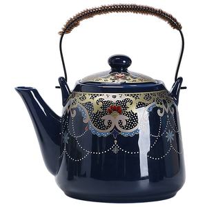 Tetera de Cerámica con Esmalte Brillante y Filtro Infusor, Esmalte Negro, Gran Capacidad, Estilo Japonés, Tetera Individual - Product Image 1