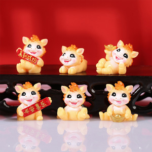 ม้าปีนักษัตร ตุ๊กตาเรซิ่นรูปสัตว์การ์ตูน ของตกแต่ง ของขวัญปีใหม่จีน - Product Image 3