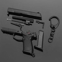 Porte-clés Pendentif Pistolet, Best-seller Transfrontalier, Modèle de Pistolet Type 92 à l'échelle 1:3 en ABS Détachable, Parfait comme Cadeau