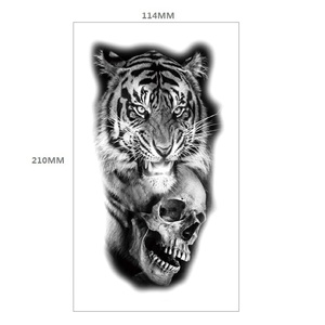 Tatouages temporaires vintage motif crâne de lion et de tigre, imperméables, grand format, pour la moitié du <span class=keywords><strong>bras</strong></span>, faux tatouages autocollants pour hommes - Product Image 5