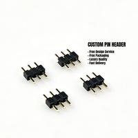 Conector de cable jumper de 2.0mm de paso, de una sola fila, 1x3 pines, macho recto para protoboard, PCB, conectores de cable jumper, RoHS