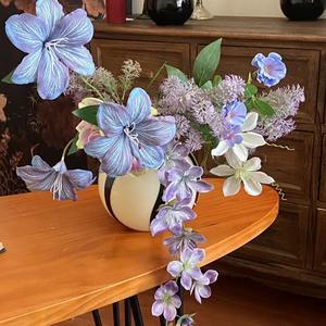 Filet à grandes fleurs artificielles pour le jardin de Monet, décoration de fenêtre avec vase et fleurs - Product Image 3