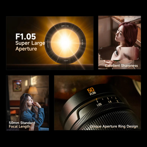 Objectif Brightin Star <span class=keywords><strong>50mm</strong></span> F1.05 plein format à mise au point manuelle et grande ouverture pour montures E, RF, Z, L et plus - Product Image 3