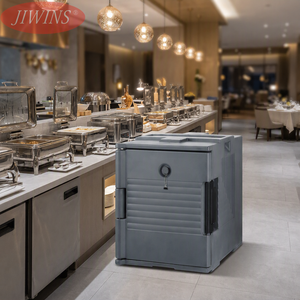 JIWINS - Contenedor Aislado para Alimentos de Doble Capacidad con Ruedas, Color Gris, PE PU, para Hoteles, Restaurantes y Servicios de Catering, 1 Año de Garantía - Product Image 1