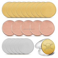 Pièces commémoratives personnalisées de défi vierge Impression par sublimation de pièces vierges à bord plat en laiton du centre d'artisanat en métal de Chine