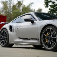 Pour Porsche 911 992 Turbo S Kits de carrosserie Style TKT fibre de carbone sèche lèvre avant diffuseur arrière jupe latérale Modification pièces exclusives