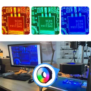 Étanche personnalisé 12V DC 198mm IR RVB multicolore LED anneau Machine Vision lumière pour la détection 3D