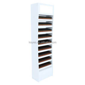 Tienda de cosméticos personalizada, armario de almacenamiento de madera, soporte de maquillaje para suelo, estante de exhibición de esmalte de uñas con estante acrílico y caja de luz - Product Image 2