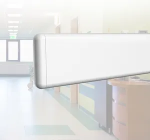 Protections rigides de pare-chocs de décoration de mur de PVC avec l'arrêtoir en aluminium pour la protection de mur d'hôpital