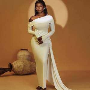 Dropshipping bianco <span class=keywords><strong>elegante</strong></span> <span class=keywords><strong>abbigliamento</strong></span> donna irregolare abiti a maniche lunghe <span class=keywords><strong>abbigliamento</strong></span> Casual donna - Product Image 1