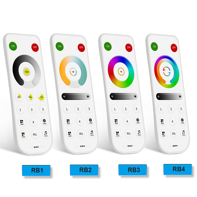 New Product RF 2.4GHz 4 Zone Wireless Dim CCT RGB RGBW RGBCCT Remote Control for Led Controller