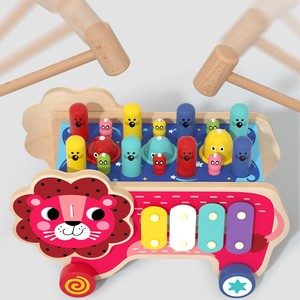 Hoye crafts-juguete de martillo de madera para niños, con función de música de pesca y coche, Banco de juguete multifunción, juguete para golpear madera - Product Image 4