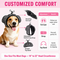 OEM&ODM Vente en gros Cache-oreilles pour chiens anti-bruit pour feux d'artifice et grondements, Casques anti-bruit pour chiens respirants et lavables