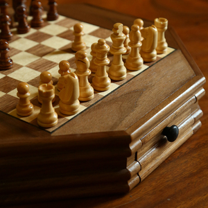 12.8 "x 12.8" từ gỗ cờ vua thiết lập với <span class=keywords><strong>2</strong></span> được xây dựng trong lưu trữ ngăn kéo <span class=keywords><strong>2</strong></span> Tiền Thưởng thêm nữ hoàng quà tặng bao bì staunton cờ vua mảnh - Product Image 5