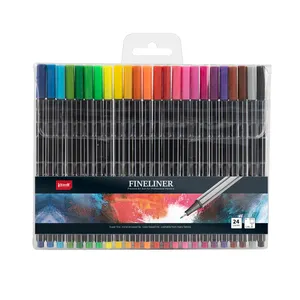 Customized 8 20 24 Colors Fineliner Ink Sketching Marker Pen Fine Liner for Drawing
