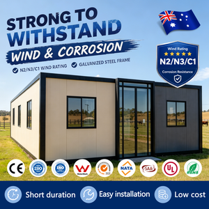 Grande maison conteneur, unité d'habitation autonome, maison préfabriquée aux normes australiennes, 4 chambres, kits de construction de cabane modulaire <span class=keywords><strong>Lego</strong></span>, maison capsule - Product Image 1
