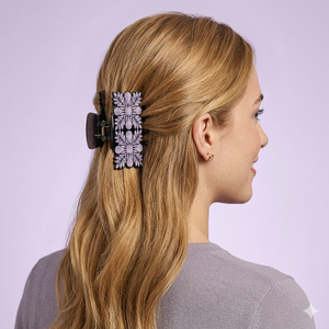 Premium Cellulose Acetate Hair Claw <b>Clips</b> Vintage Plaid Floral Hair Clamps Non-slip Large Acrylic Shark <b>Clip</b> for Women Wholesale - Product Image 2