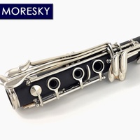 Boehm System G Tune Clarinet Customized Silver Plated Keys Hard Rubber Body 18-Key MORESKY E901 Woodwind Instrument