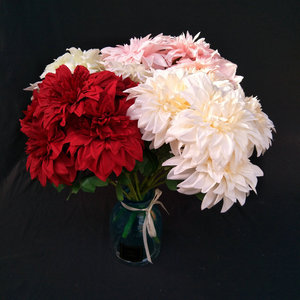 Bouquet de dahlias artificiels Queyiyi, 30 cm-100 cm, multicolores, décoration d'intérieur, arrangement de mariage - Product Image 4