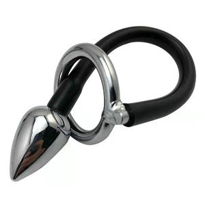 Colgante escrotal de metal Anillo de retardo Cámara posterior Tapón anal y vaginal SM Adulto Sexo alternativo Producto de doble uso - Product Image 5