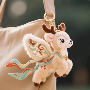 Llavero de Peluche Estilo Dunhuang con Gato Volador y <span class=keywords><strong>Ciervo</strong></span> de Nueve Colores, Adorno para Bolsa, Regalo al por Mayor - Product Image 2
