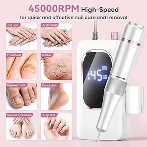 Machine à <span class=keywords><strong>ongles</strong></span> électrique de bureau haute vitesse 45000 tr/min, lime à <span class=keywords><strong>ongles</strong></span> électrique, équipement de manucure, pédicure et nail art pour salon - Product Image 2