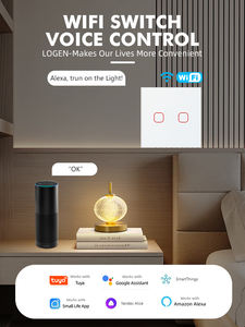 Interrupteur intelligent tactile Tuya Zigbee Alexa Google Glass pour la maison, télécommande, EU UK 2 gang 3 gang 4 gang, commande vocale - Product Image 4