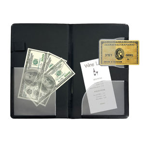 Presentador de Comandas Personalizado con Logotipo, con Bolsillo para Tarjetas de Crédito de Vinilo Transparente Castellano, Material de Cuero PU - Product Image 2