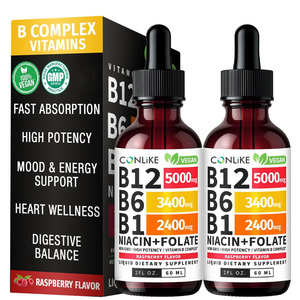 Gotas Orales Sublinguales de <span class=keywords><strong>Vitamina</strong></span> <span class=keywords><strong>B12</strong></span>+B6 OEM, Complejo <span class=keywords><strong>B</strong></span> Todo en Uno, Apoyo Inmunológico, Gestión de Energía - Product Image 1