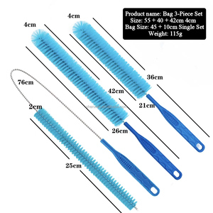 Kit <span class=keywords><strong>de</strong></span> nettoyage d'évent <span class=keywords><strong>de</strong></span> sèche-linge domestique Brosse à charpie mince pour enlever les peluches obstruées - Product Image 4