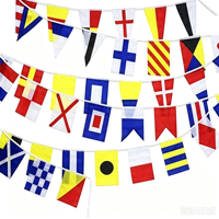 Banderas del Código de Señales Marítimas Internacionales, de Poliéster de Secado Rápido, Ecológicas, Decoraciones Temáticas de Navegación y Barcos para Fiestas