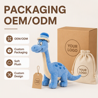 Peluche Dinosaure Bleu Personnalisée, Jouet en Peluche Brontosaurus Doux, Design Décoratif, Faible MOQ, Services OEM ODM, Fournisseur Direct