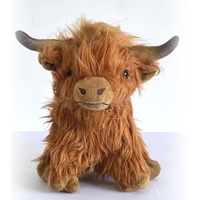 Peluche de haute qualité en forme de bétail des Highlands écossais, simulation de yak à poils longs, animaux en peluche OX avec logo personnalisé, faible MOQ