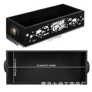 Wooden Candy And Snack <b>Storage</b> Box Rectangle With Handle Painted Multifunctional <b>Storage</b> <b>Tray</b> For Kitchen Or Party Use - Product Image 3