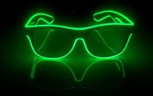 Noël Rave Party Glowing LED Lunettes de soleil Neon EL Wire Lunettes Glow-in-the-Dark Clignotant Costumes pour la remise des diplômes du Ramadan - Product Image 4