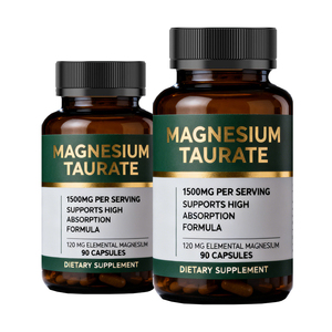 Dietary <strong>Supplement</strong> Magnesium Taurate Capsules <strong>Supports</strong> Cardiovascular Health and Protects Heart <strong>Function</strong> - Product Image 1